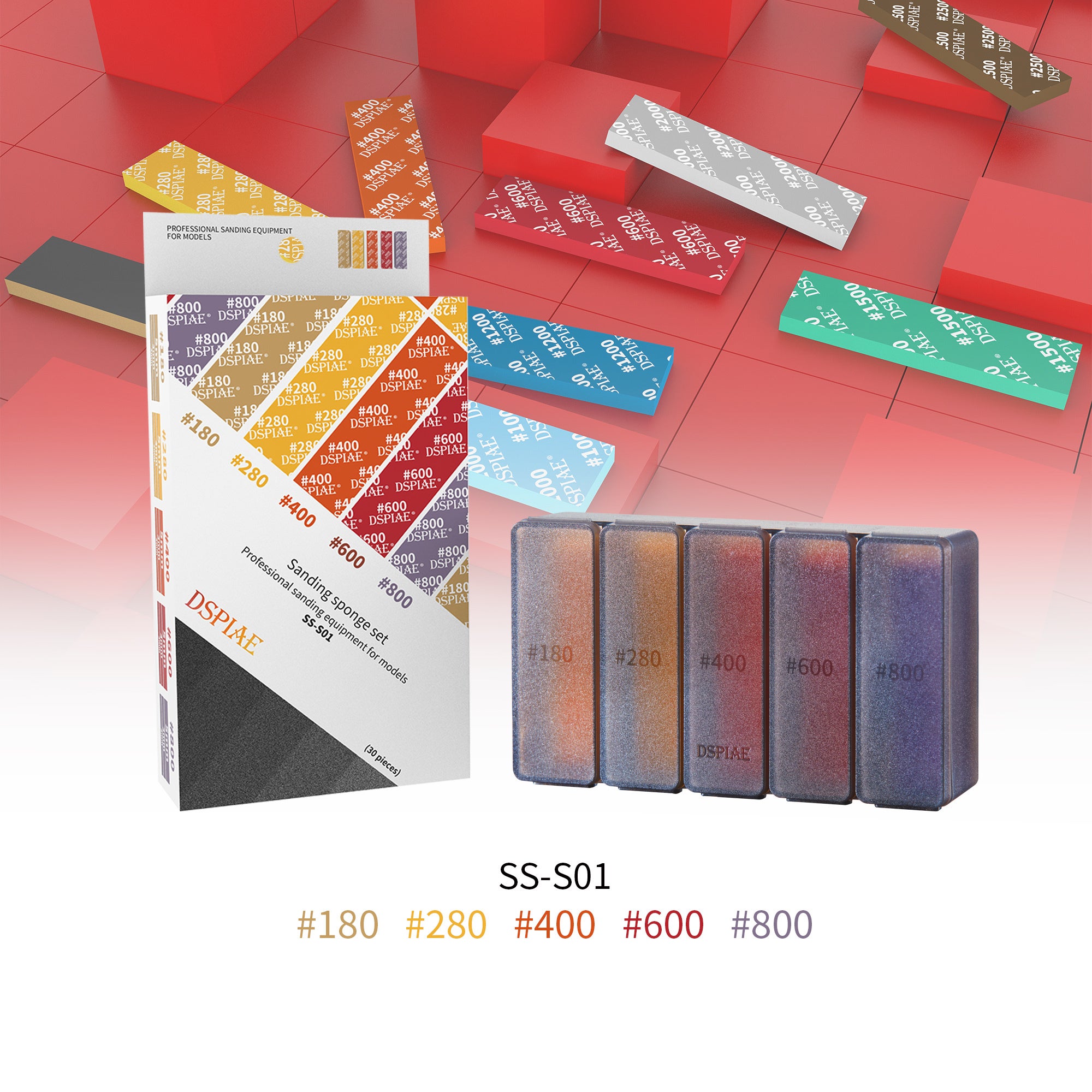 Sanding Sponge Set 180800 GRIT Manscale Models